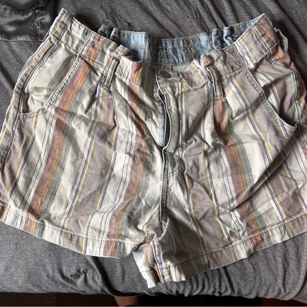 American Eagle Striped Shorts